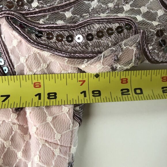 Kunling Sequin Lined Short Sleeve Rose Mauve Dress Size 16 NWT - Picture 5 of 12